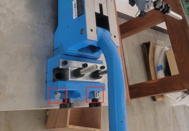 die-making tools installation on the workbench